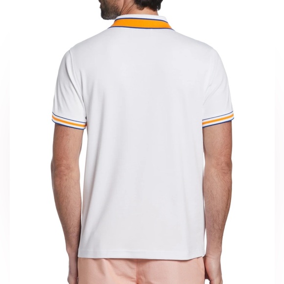 NWT - Original Penguin Men’s Striped Collar Polo Shirt - Size M - Picture 3 of 9